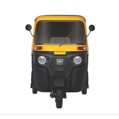 Yellow Four-Stroke BAJAJ Compact Auto Rickshaw