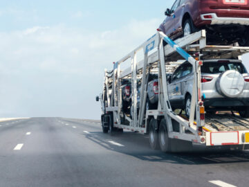 Trailer,Transport,Cars,On,The,Highway.truck,On,Highway,Road,Container,