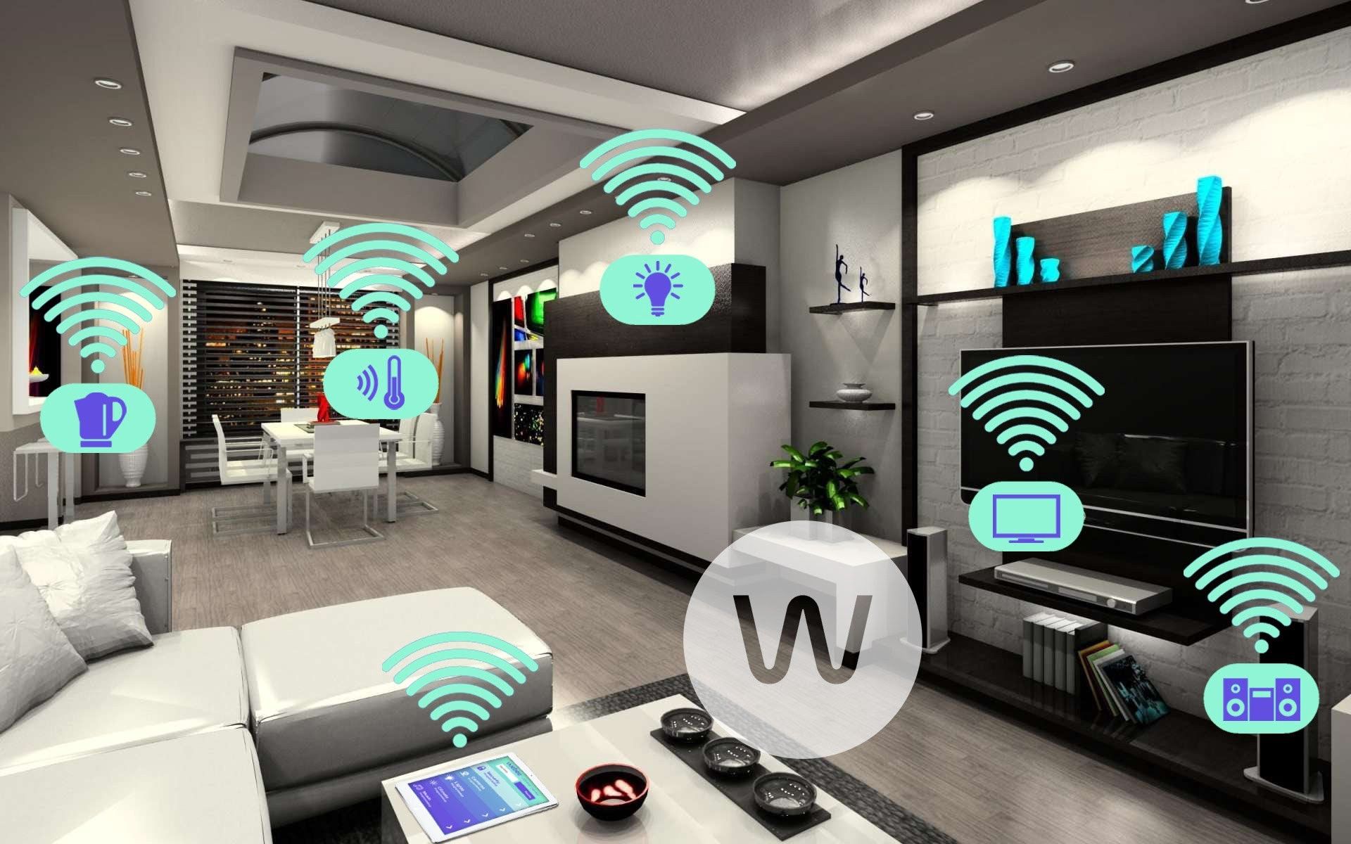 Home decorated with electronic devices